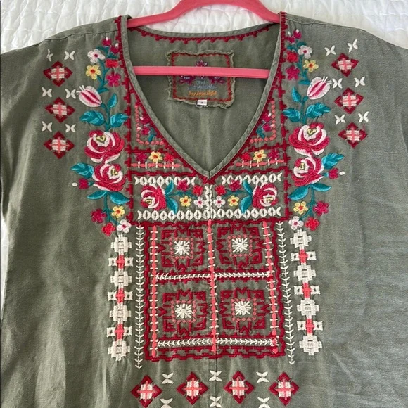 Johnny Was Olive Embroidered Tunic small women’s - Picture 3 of 6